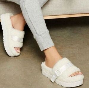 UGG Fluffy Cream Slippers